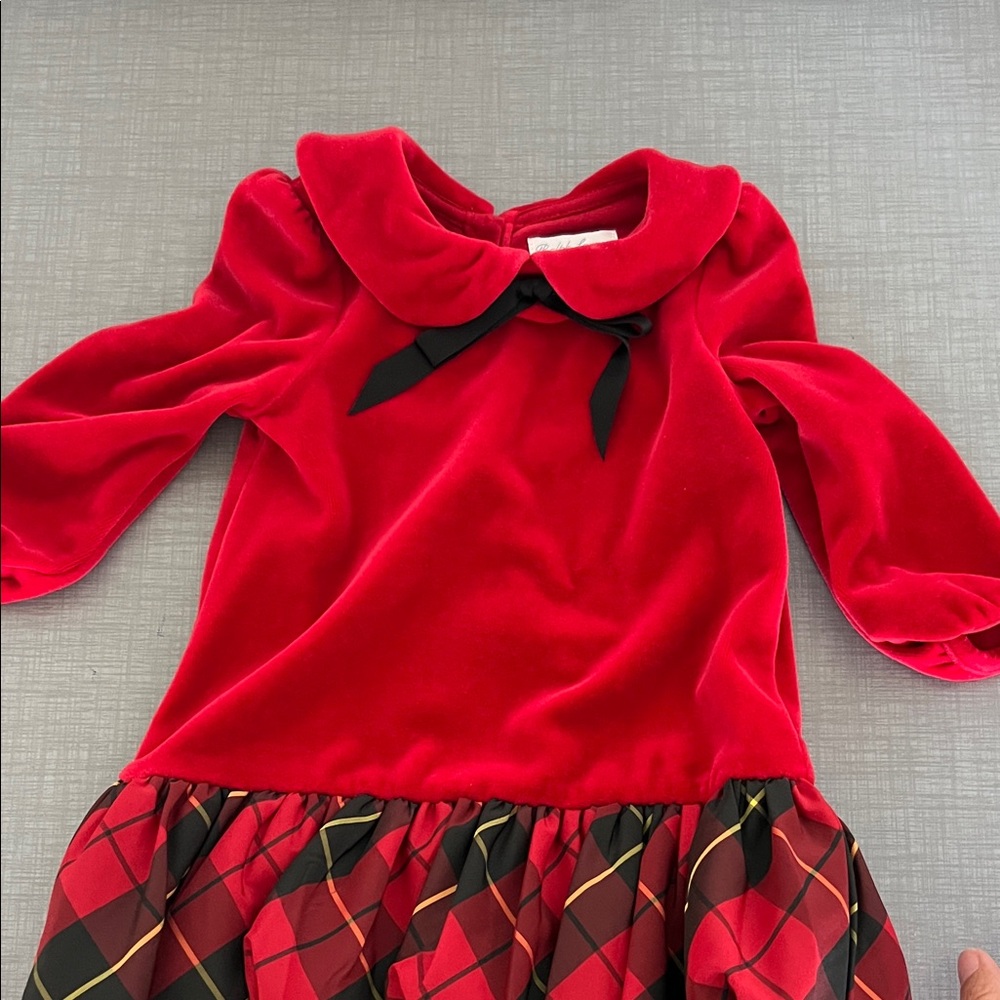 Ralph Lauren Red Velvet Plaid Kids Costume